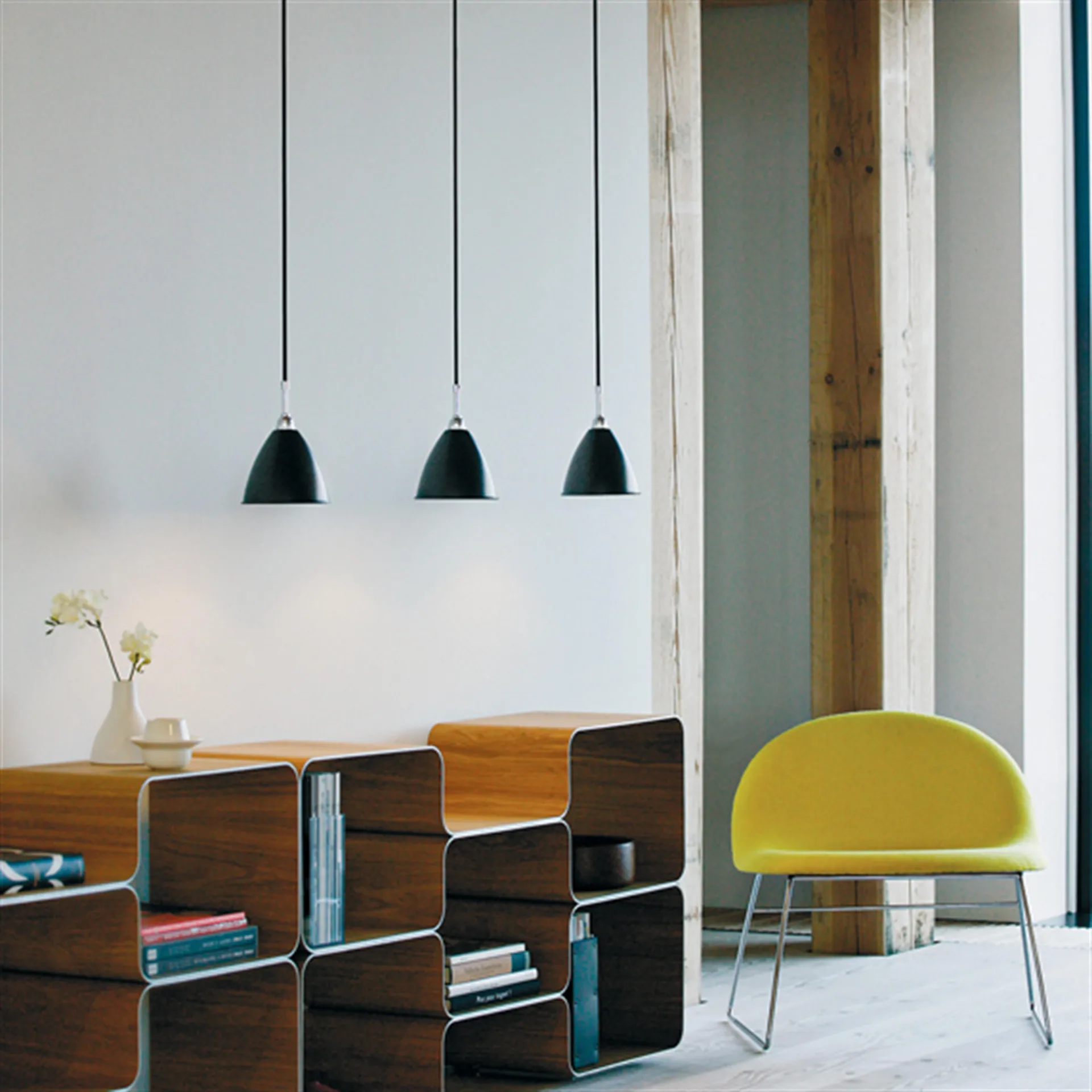 Lámpara de techo Bestlite BL9S, negro-cromo GUBI