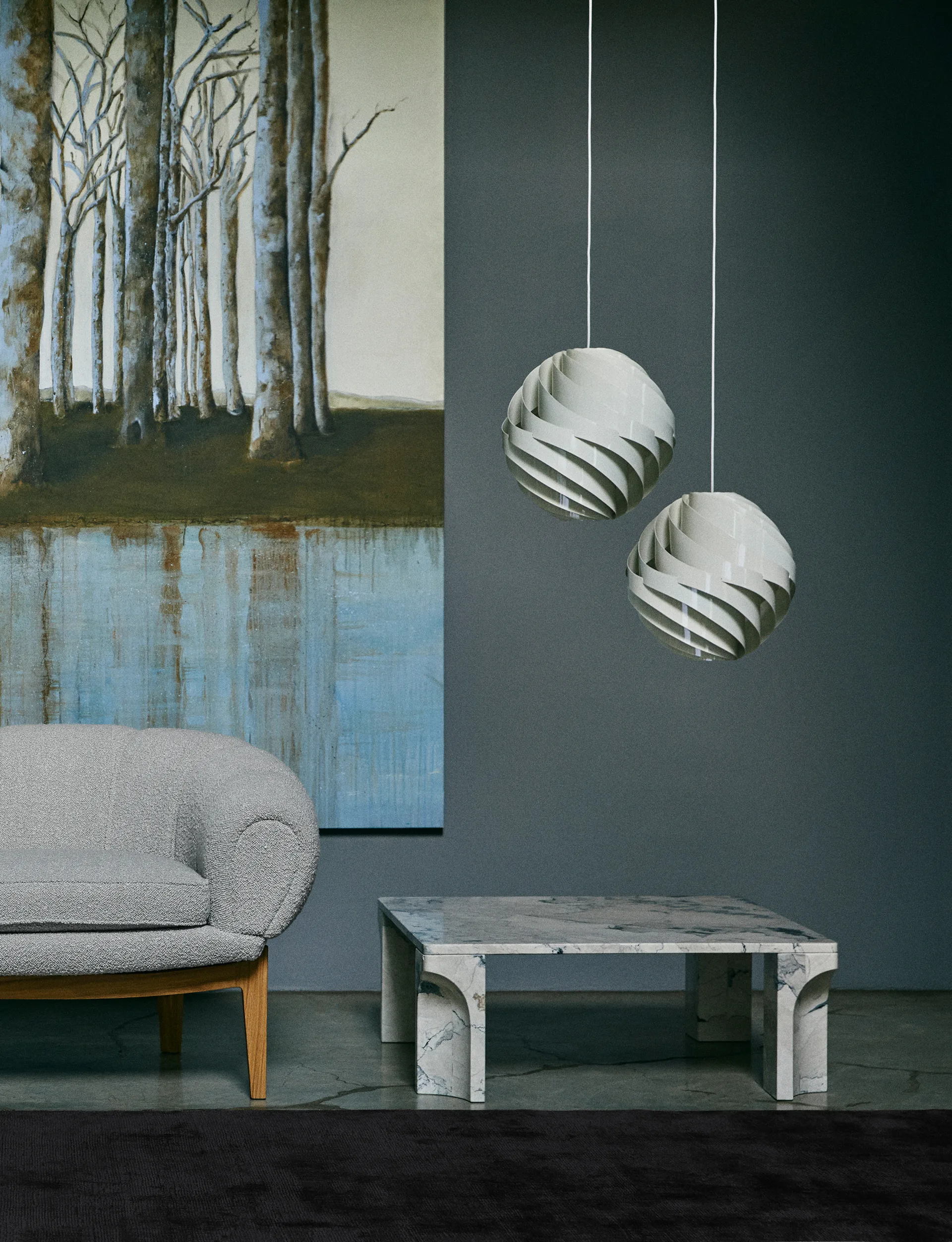 Lámpara de techo brillante Turbo Ø36 cm, Alabaster white GUBI