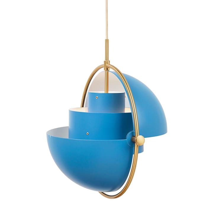 Lámpara de techo Multi-Lite, latón-azul GUBI