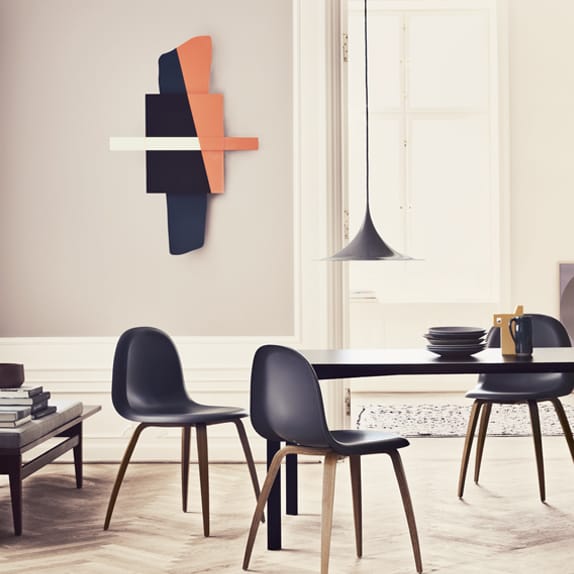 Lámpara de techo Semi Ø 47cm, Antracite grey glossy GUBI