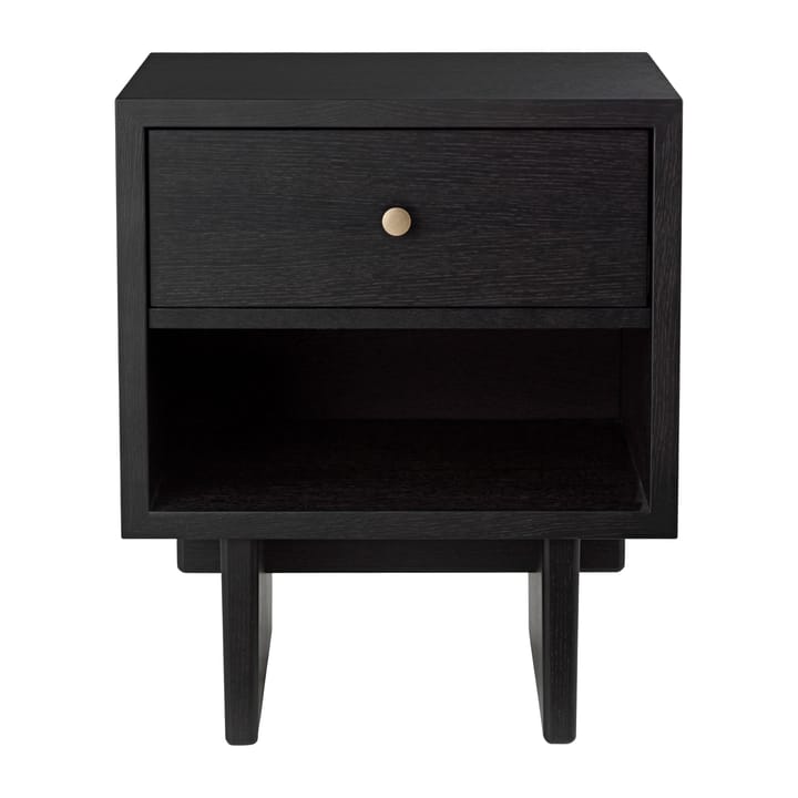Mesa auxiliar Private 40x50 cm - Marrón-roble teñido de negro - Gubi