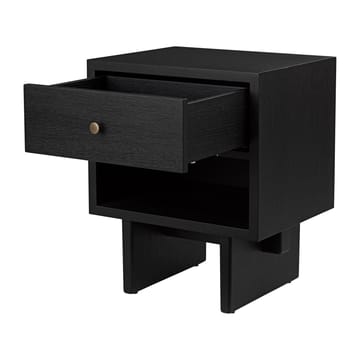 Mesa auxiliar Private 40x50 cm - Marrón-roble teñido de negro - GUBI