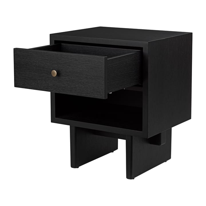 Mesa auxiliar Private 40x50 cm, Marrón-roble teñido de negro GUBI
