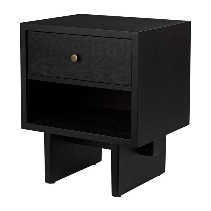 Mesa auxiliar Private 40x50 cm, Marrón-roble teñido de negro GUBI