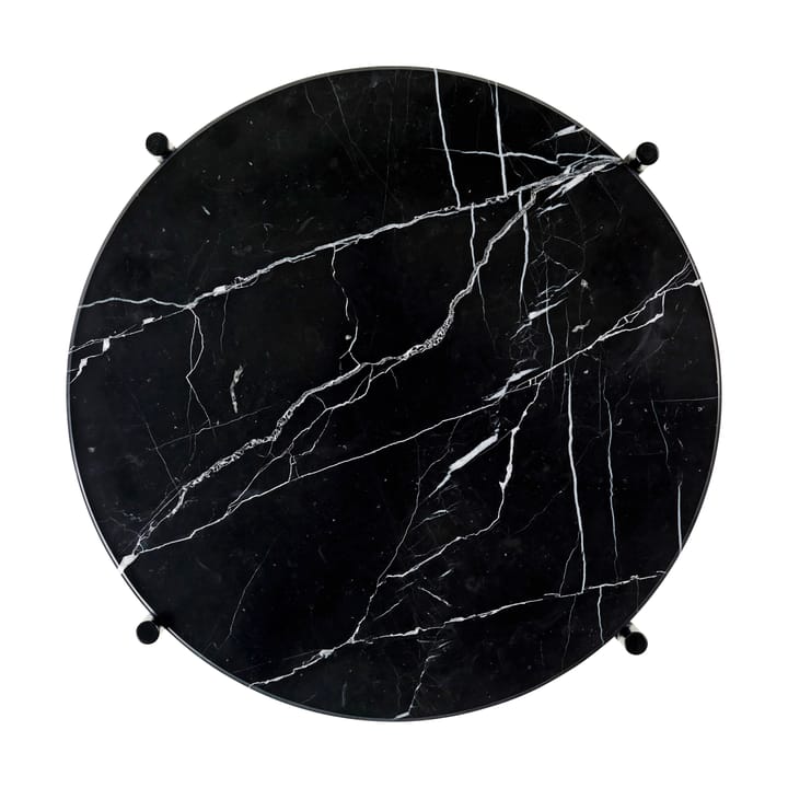 Mesa auxiliar TS acero pulido Ø40 - Black marquina marble - GUBI
