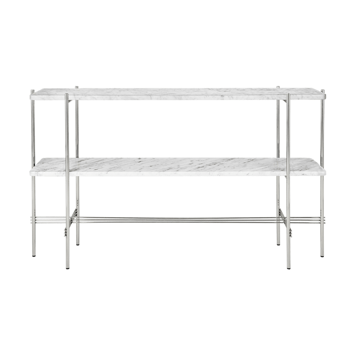 Mesa consola TS 120x30x72 cm
 - White carrara marble-acero - GUBI