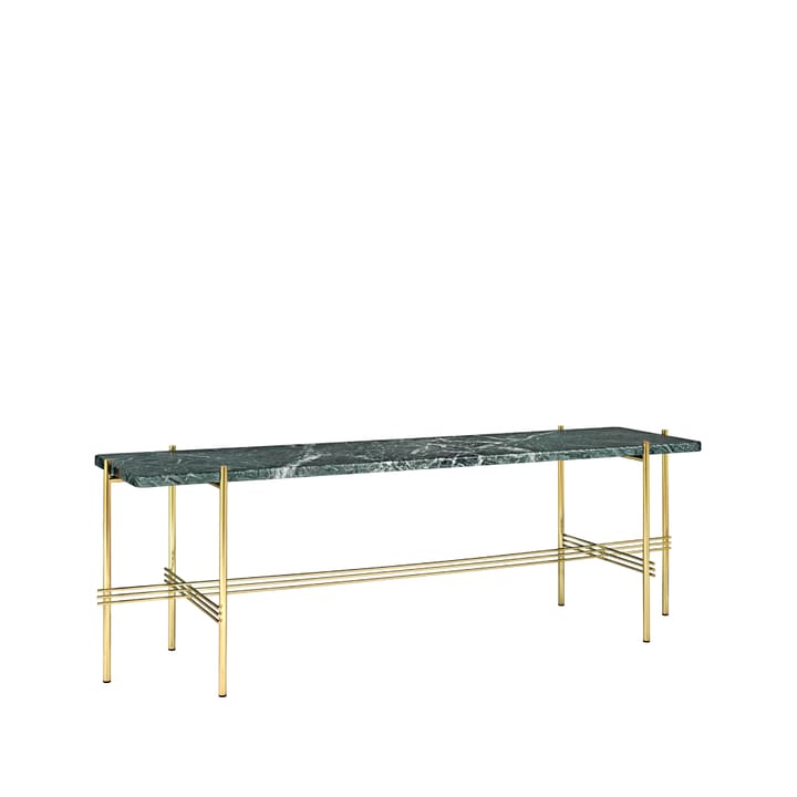 Mesa consola TS Console 1 - Mármol verde, base de latón - GUBI