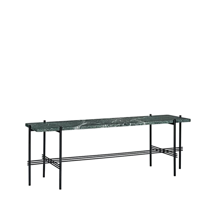 Mesa consola TS Console 1 - Mármol verde, base lacada en negro - GUBI