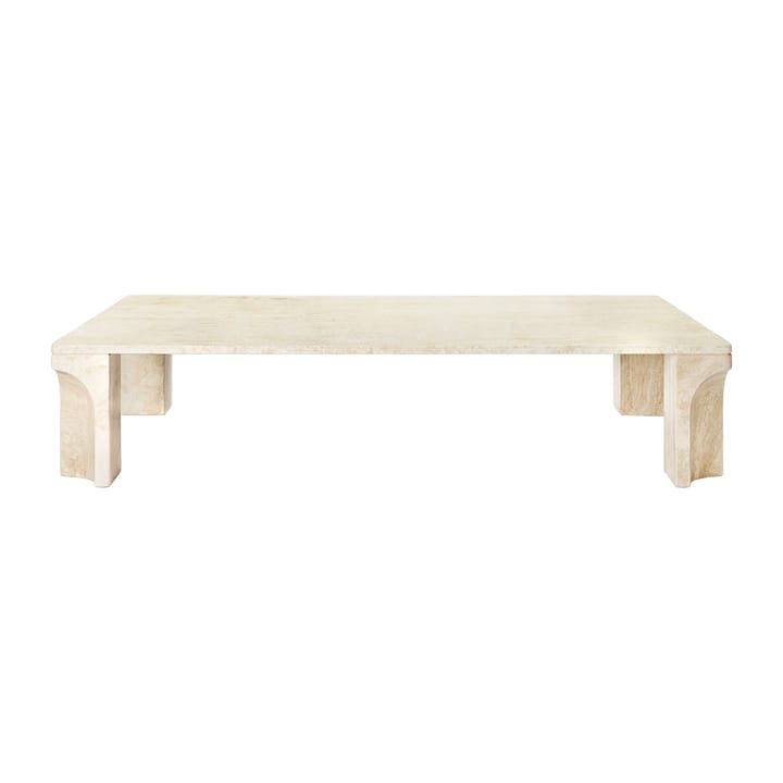 Mesa de centro Doric 80x140 cm - Banco neutro-travertino - Gubi