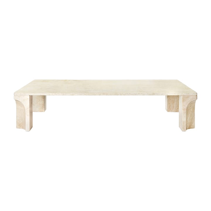 Mesa de centro Doric 80x140 cm - Banco neutro-travertino - GUBI