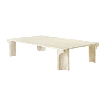 Mesa de centro Doric 80x140 cm - Banco neutro-travertino - GUBI