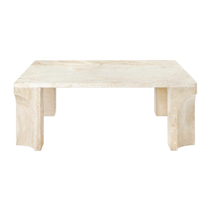 Mesa de centro Doric 80x80 cm - Banco neutro-travertino - Gubi