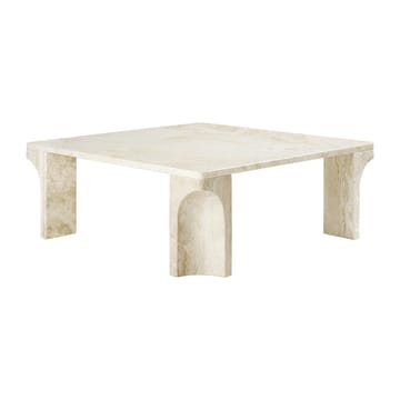 Mesa de centro Doric 80x80 cm - Banco neutro-travertino - GUBI