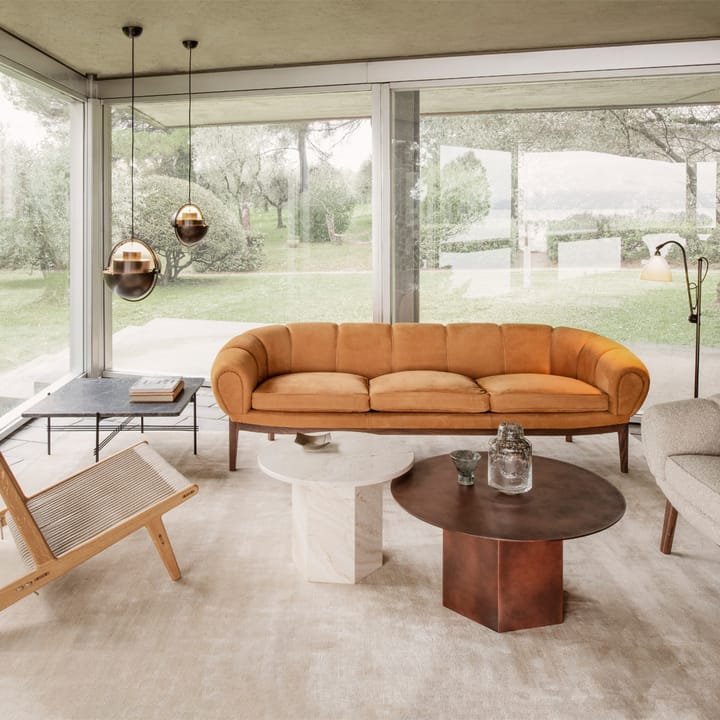 Mesa de centro Epic Steel, Earthy red, Ø80 cm GUBI