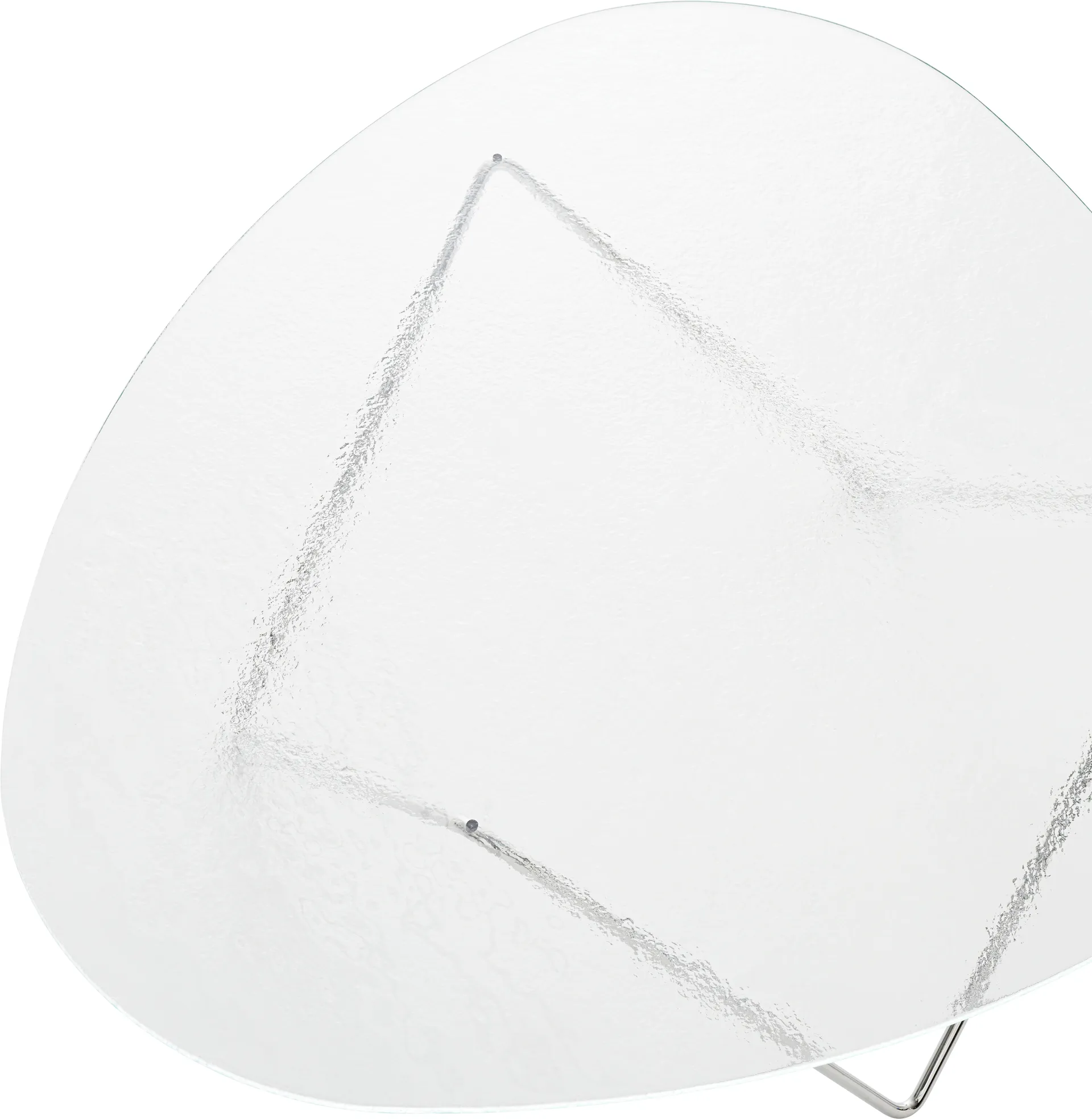 Mesa de centro Pedrera, Cromo-vidrio estructurado transparente GUBI