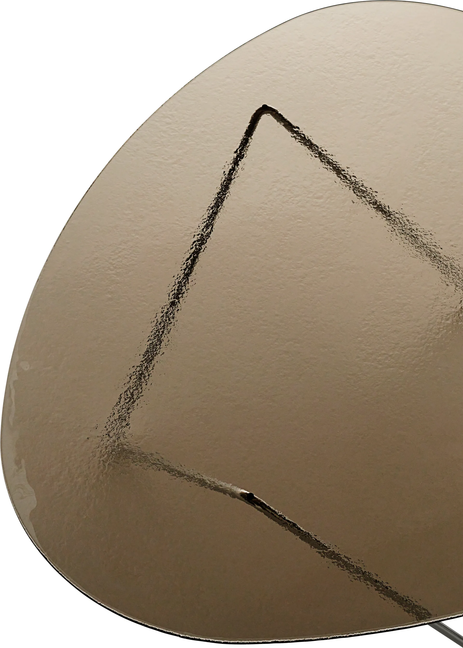 Mesa de centro Pedrera, Cromo–vidrio estructurado bronce GUBI