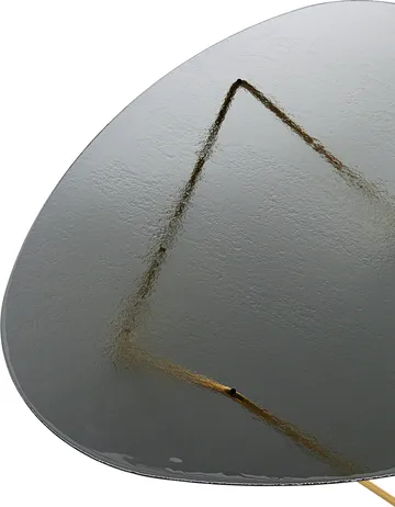 Mesa de centro Pedrera - Latón semimate - vidrio estructurado smoke - GUBI