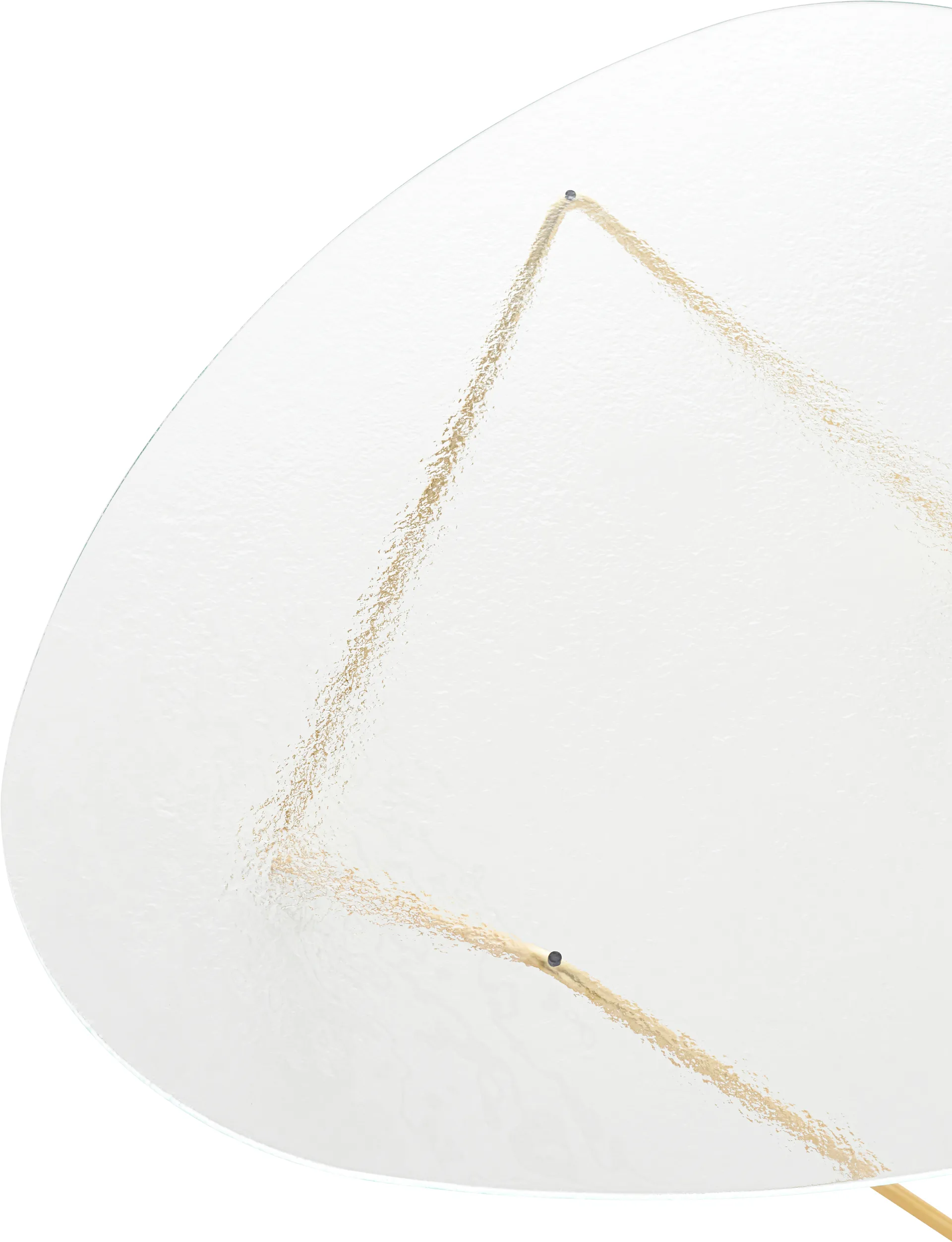 Mesa de centro Pedrera, Latón semimate – vidrio estructurado transparente GUBI