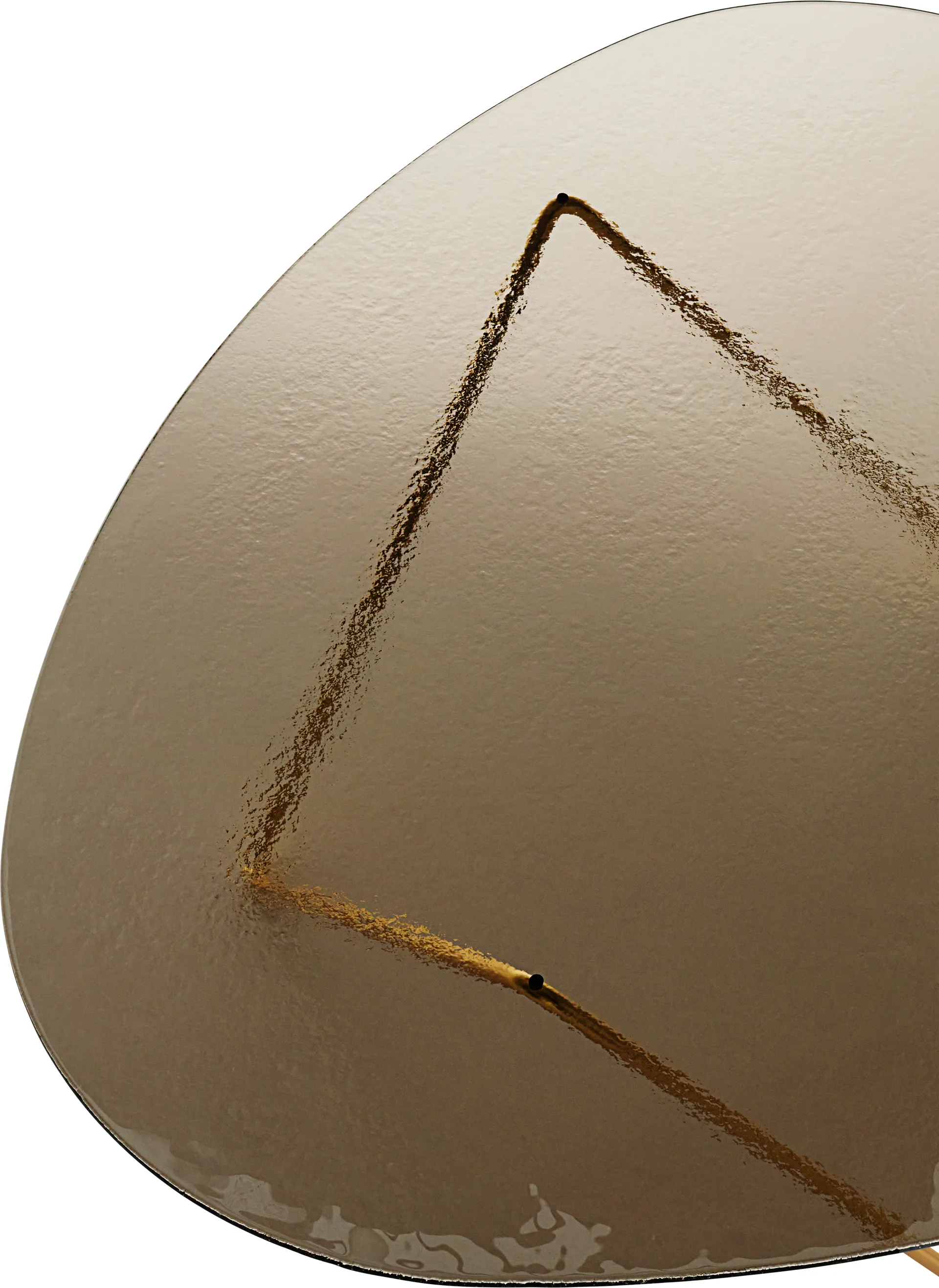 Mesa de centro Pedrera, Latón semimate – vidrio estructuraro bronce GUBI