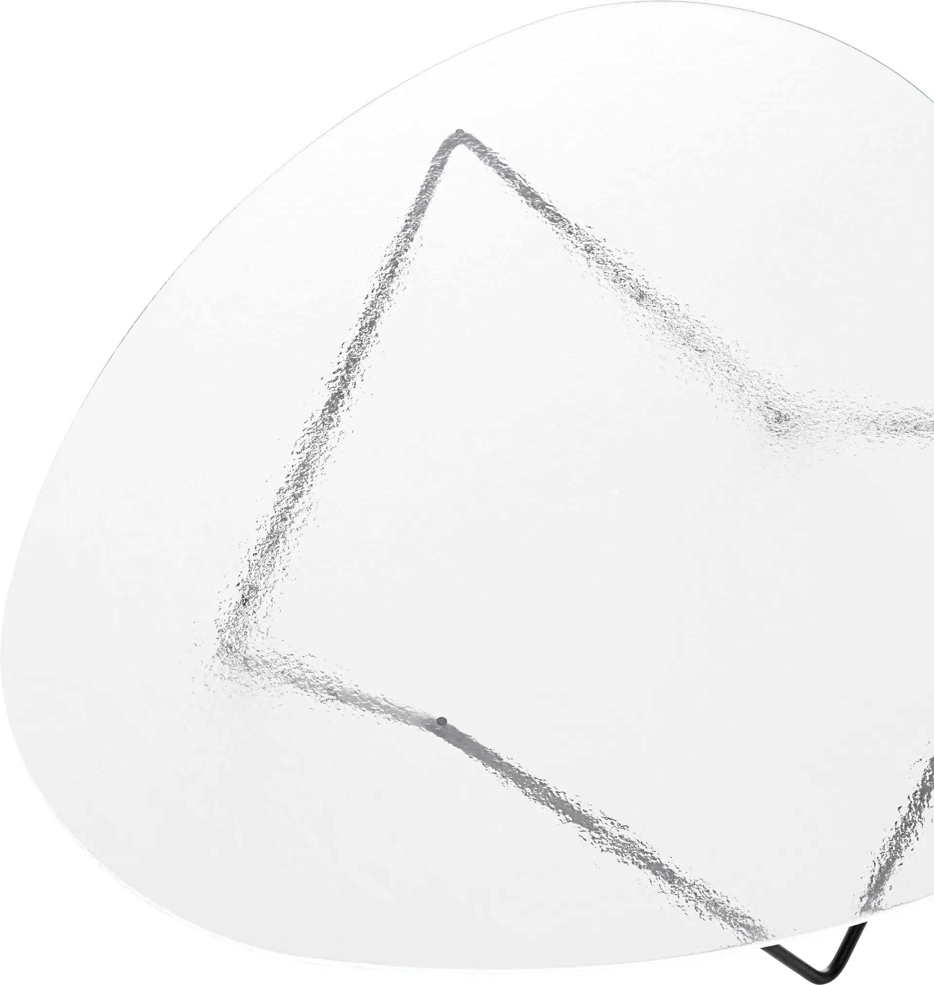 Mesa de centro Pedrera, Negro semimate - vidrio estructurado transparente GUBI