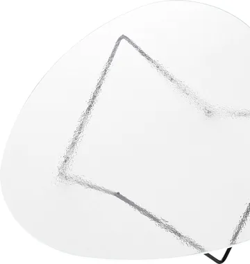 Mesa de centro Pedrera - Negro semimate - vidrio estructurado transparente - GUBI