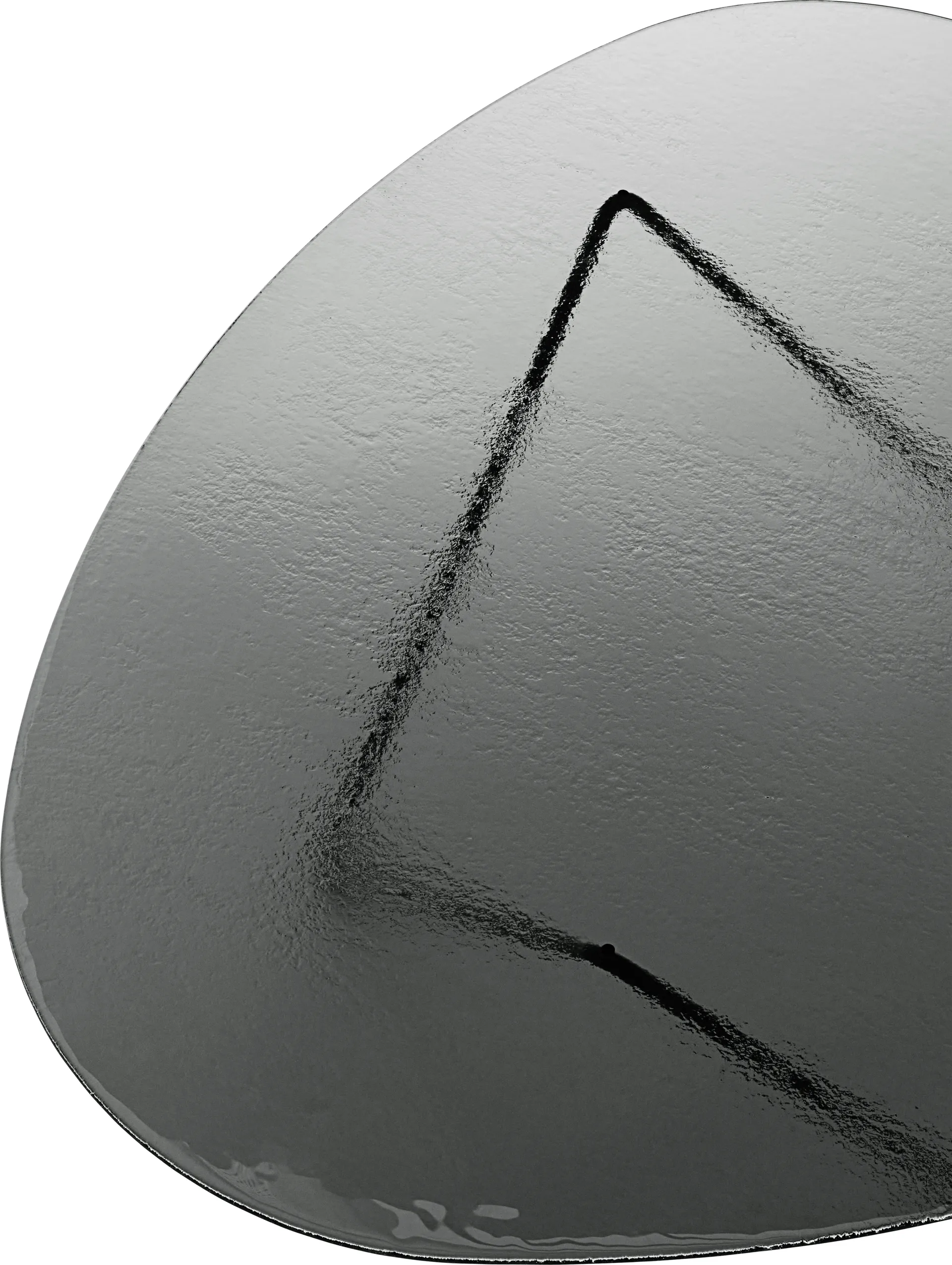 Mesa de centro Pedrera, Negro semimate–vidrio estructurado smoke GUBI