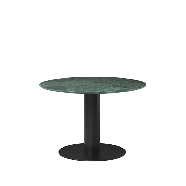 Mesa Gubi 2.0 - Marble green, ø110, base negra - GUBI