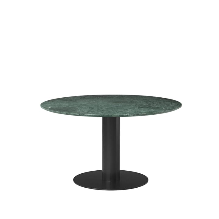 Mesa Gubi 2.0 - Marble green, ø130, base negra - GUBI