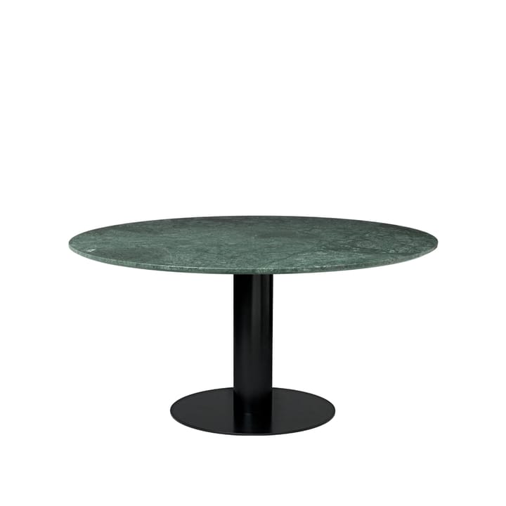 Mesa Gubi 2.0 - Marble green, ø150, base negra - GUBI