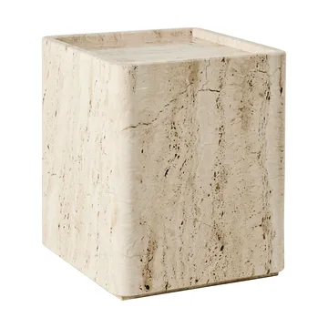 Mesa Pietra 33x33x40 cm - Neutral white travertine - GUBI