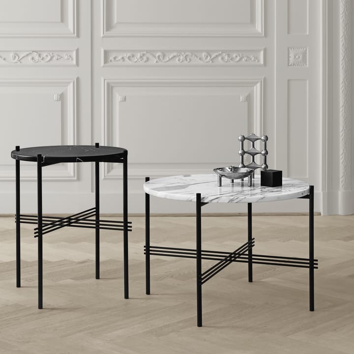 Mesa TS Ø 40 cm, mármol negro GUBI