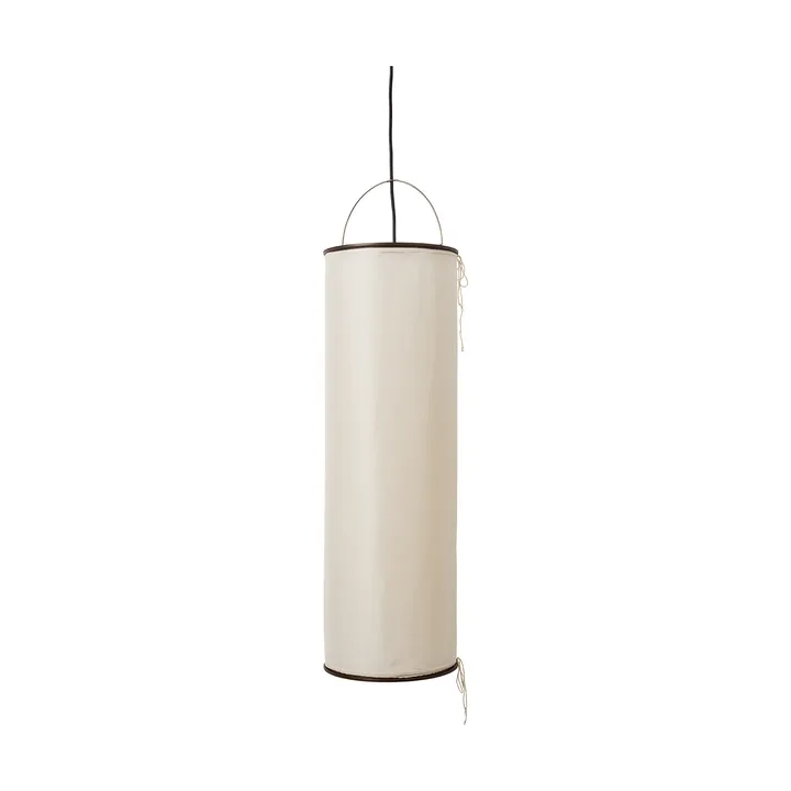 Silk Lantern lámpara colgante - Natural white silk-semi matt negro - GUBI