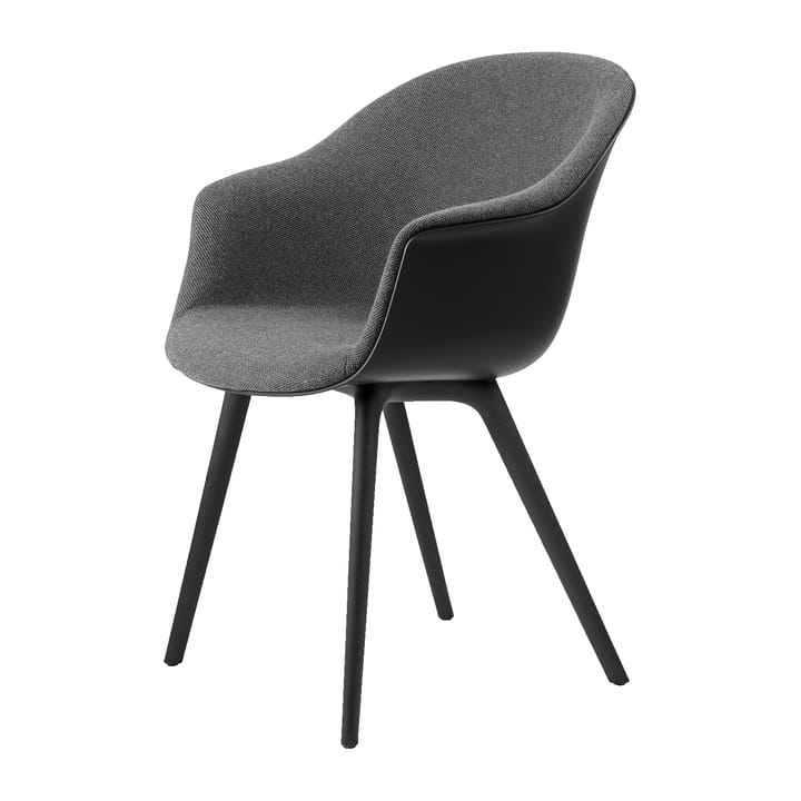 Silla Bat Dining Chair front upholstered plastic base - Hallingdal 65 nr.173-black - GUBI