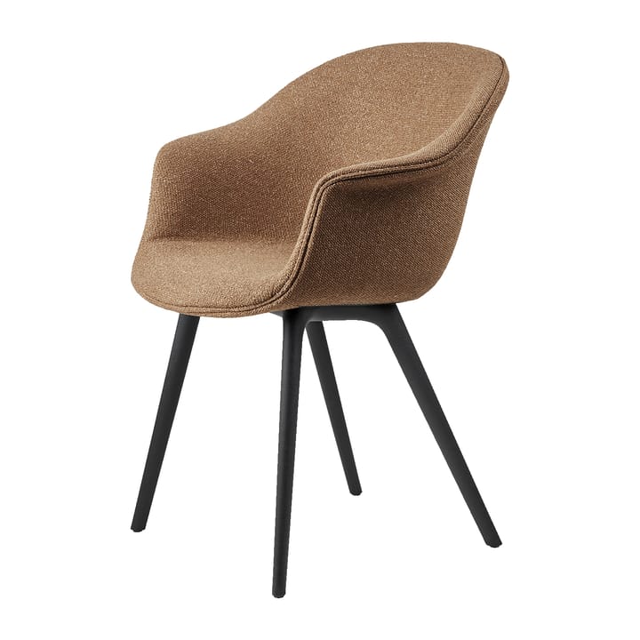 Silla Bat Dining Chair fully upholstered plastic base - Around bouclé 032-black - GUBI