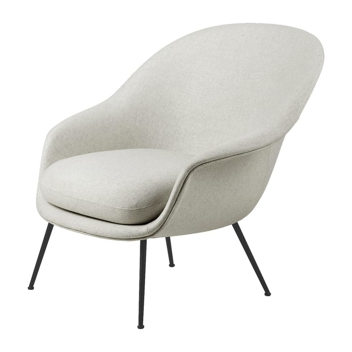 Silla Bat Lounge Chair low back conic base - Plain 0026-black-matt black - GUBI