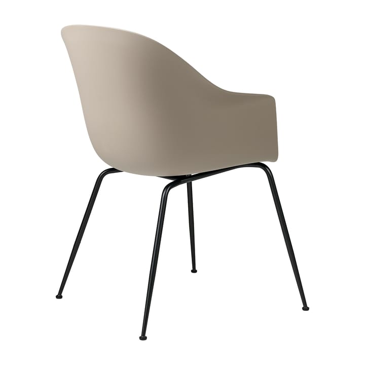 Silla Bat patas de negras de plástico, New Beige GUBI