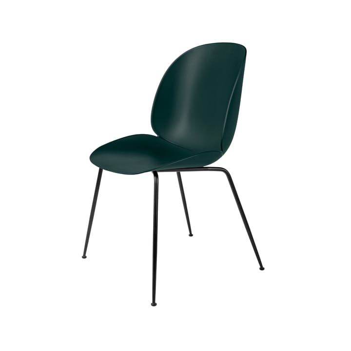 Silla Beetle - Dark green, base acero negro - GUBI