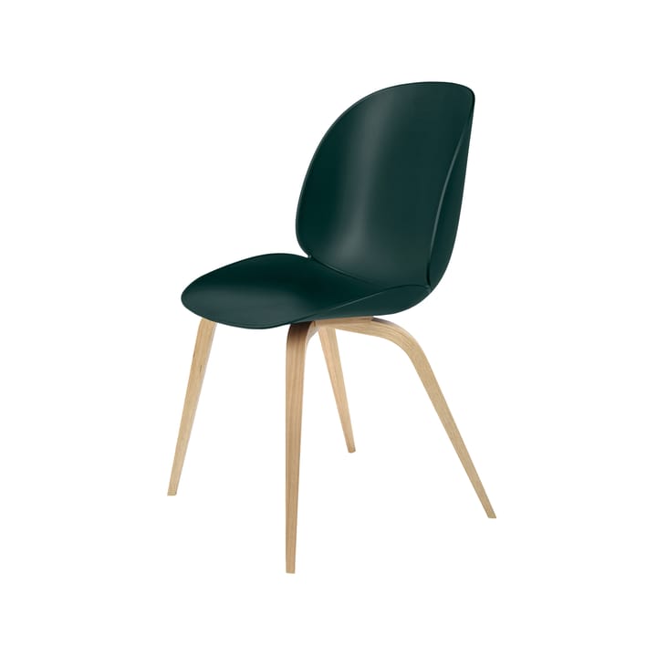 Silla Beetle - Dark green, base roble lacado mate - GUBI