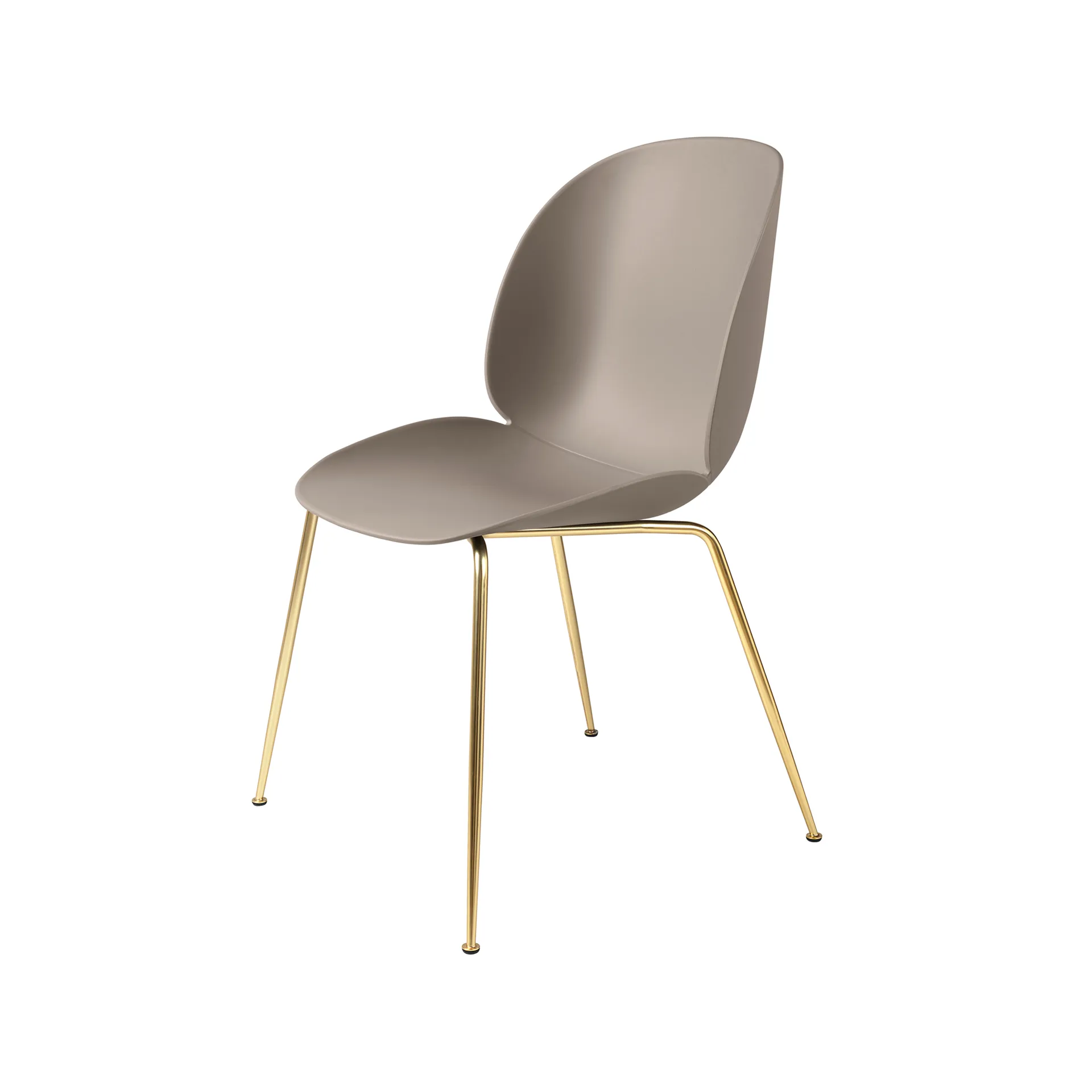Silla Beetle, New beige, base de latón GUBI