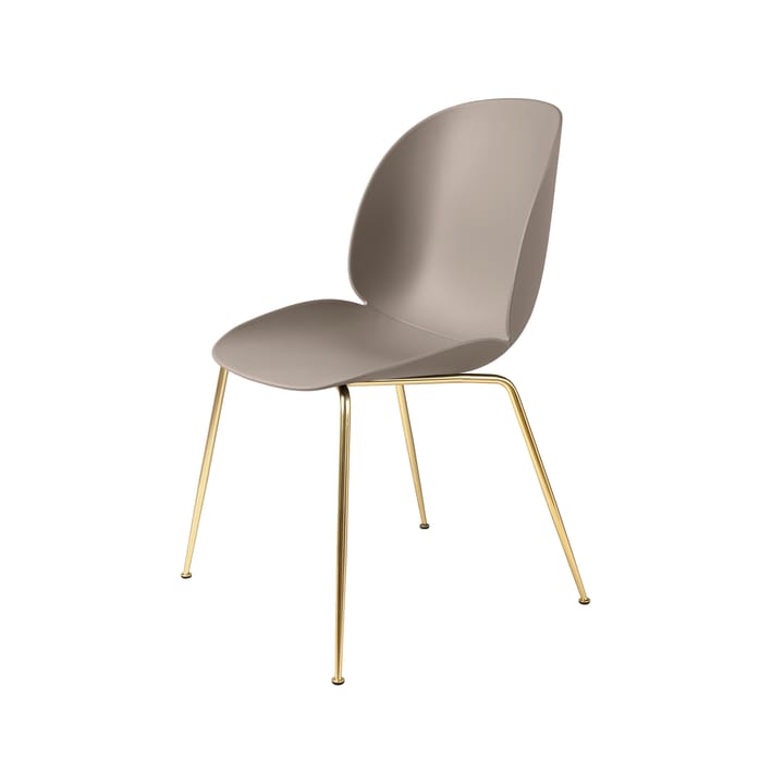 Silla Beetle - New beige, base de latón - GUBI