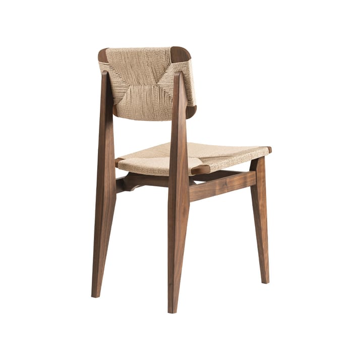 Silla C-Chair, American walnut, asiento y respaldo trenzado natural GUBI