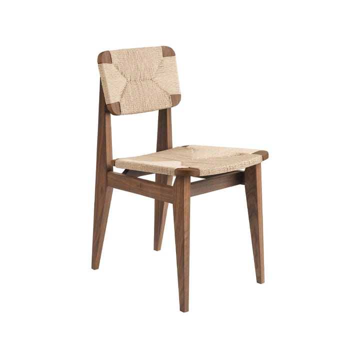 Silla C-Chair - American walnut, asiento y respaldo trenzado natural - GUBI