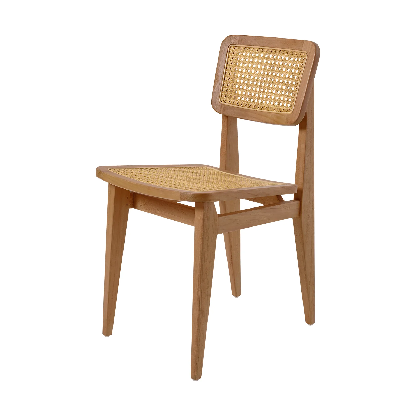 Silla C-chair Outdoor, Todo en caña francesa-teca natural GUBI