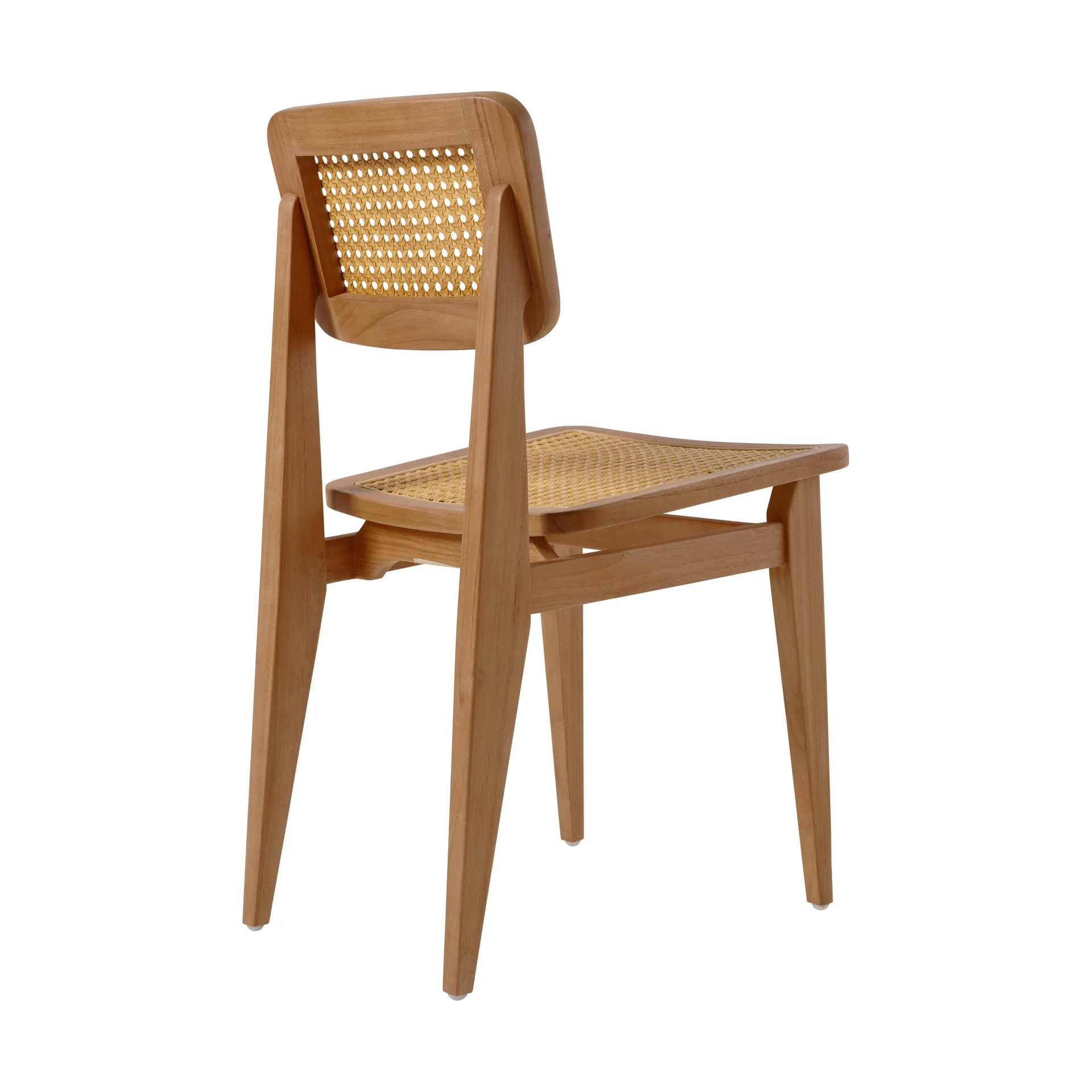 Silla C-chair Outdoor, Todo en caña francesa-teca natural GUBI