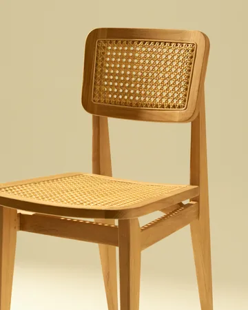 Silla C-chair Outdoor - Todo en caña francesa-teca natural - GUBI