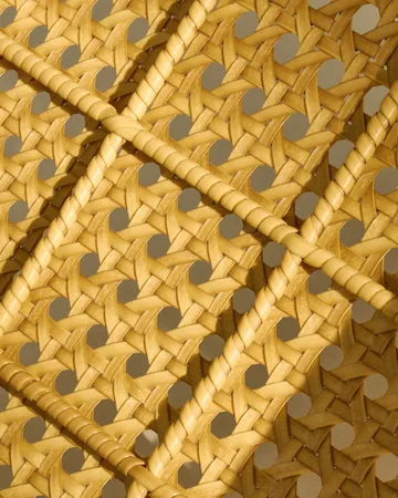 Silla C-chair Outdoor - Todo en caña francesa-teca natural - GUBI