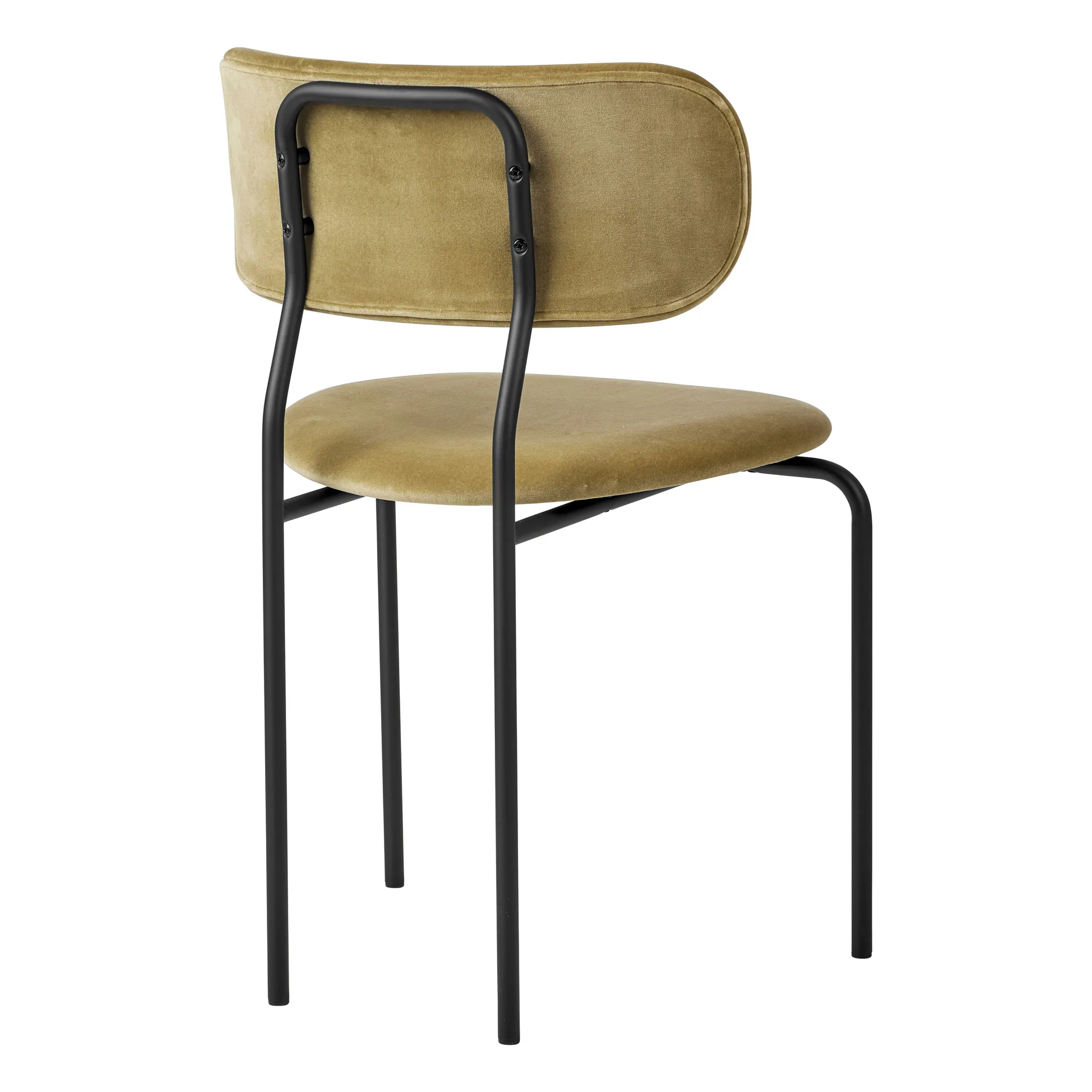 Silla Coco dining chair fully upholstered, Velvet 294 grey green-black GUBI