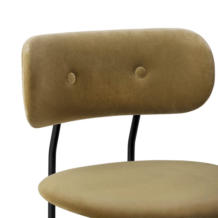 Silla Coco dining chair fully upholstered, Velvet 294 grey green-black GUBI