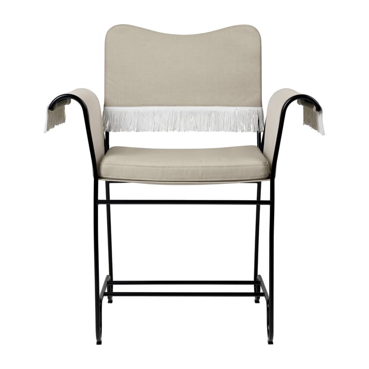 Silla con reposabrazos Tropique con flecos, Black-Leslie 12 GUBI