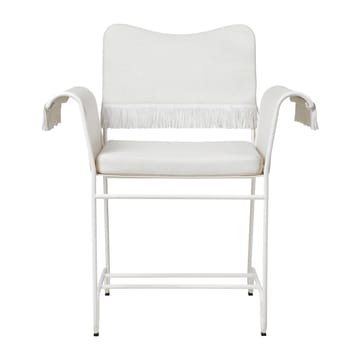 Silla con reposabrazos Tropique con flecos - White semi matt-Leslie 06 - GUBI